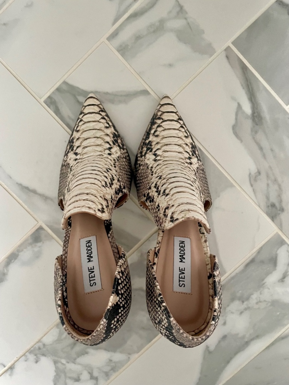 Steve Madden Shoes | Steve Madden Dolly Pump Sz 7.5m Women D'orsay Snakeskin - Picture 5 of 8